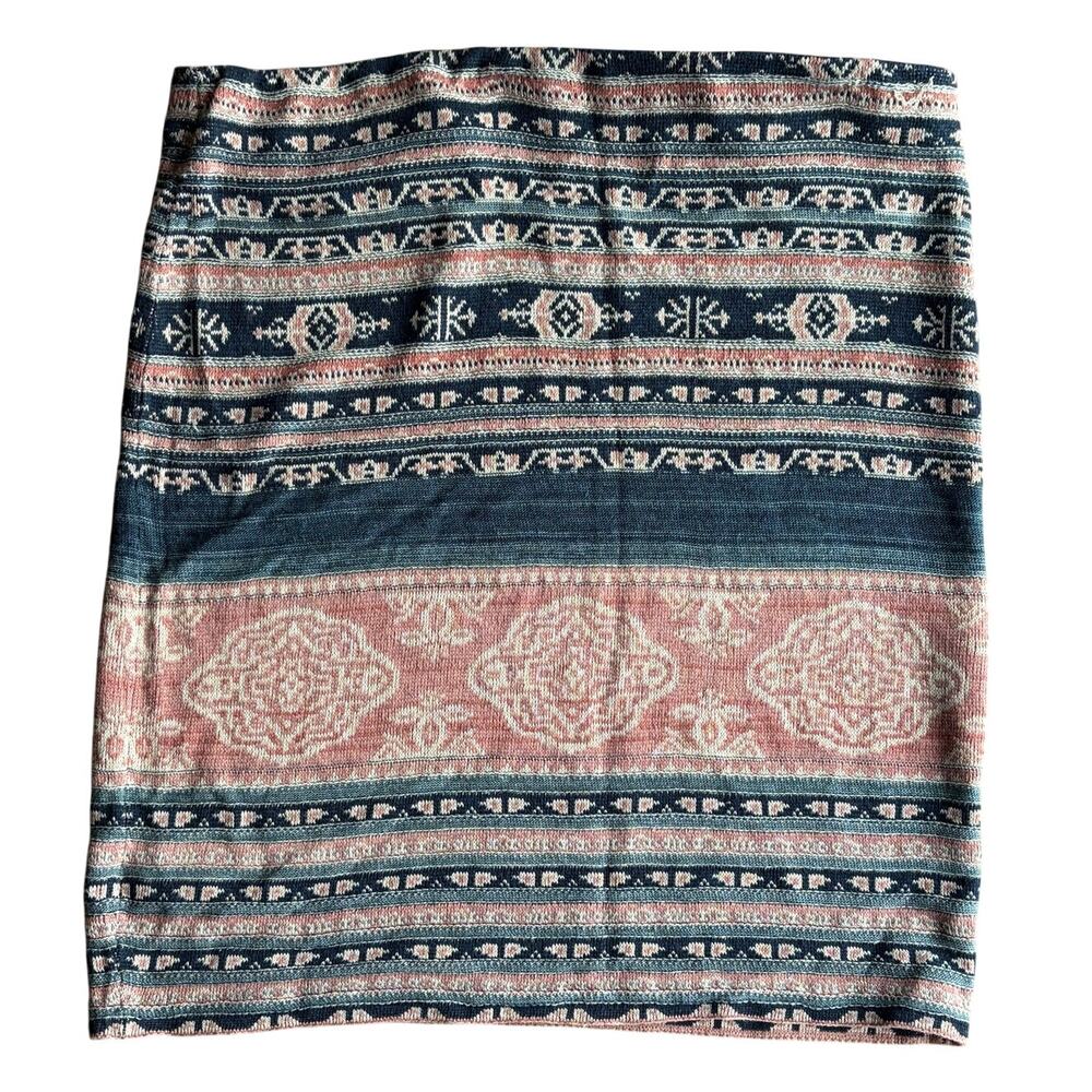 Lauren Ralp Lauren Geo-Motif‎ Linen Blend Skirt Southewestern Print Sz 3X
